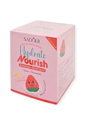 Sadoer Hydrate Nourish Strawberry Hand Cream — Pink